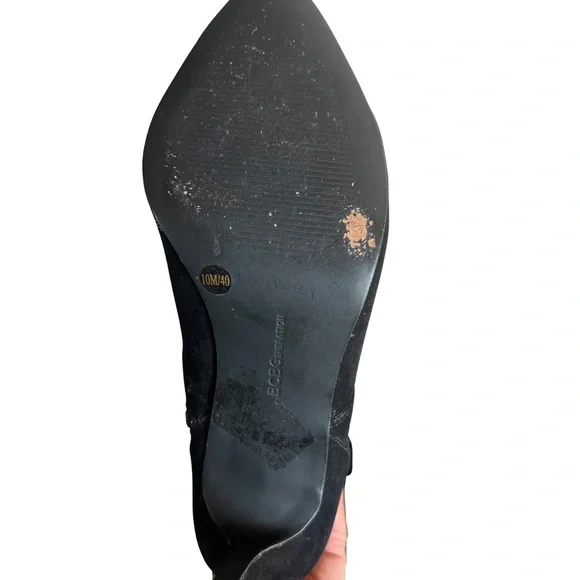 BCBGeneration Black Suede Pointed Toe Heels - Picture 6 of 10